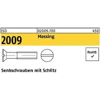 F. REYHER Nchfg. GmbH & Co. KG Senkschraube ISO 2009 m.Schlitz M 3 x 12 Messing
