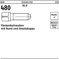 Hörger & Geßler Vierkantschraube DIN 480 m.Bund/Ansatzkuppe M 16 x 80 10.9