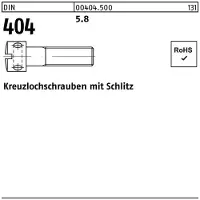 Toolcraft Kreuzlochschraube DIN 404 Schlitz M 4 x 6 5.8