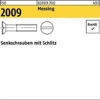 F. REYHER Nchfg. GmbH & Co. KG Senkschraube ISO 2009 m.Schlitz M 3 x 20 Messing