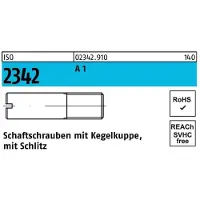 Hörger & Geßler Schaftschraube ISO 2342 m.Kegelkuppe/Schlitz M 6 x 12 A 1