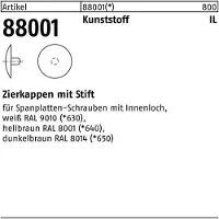 Industrial Quality Supplies Kappen mit Innenloch 2,5 x 15 dunkel braun, für ABC-SPAX S 1000 Stk