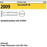 F. REYHER Nchfg. GmbH & Co. KG Senkschraube ISO 2009 m.Schlitz M 6 x 25 Polyamid