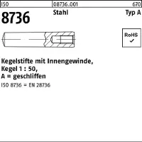 F. REYHER Nchfg. GmbH & Co. KG Kegelstift ISO 8736 m.Innengewinde A 8 x 70 Stahl Kegel 1:50 ISO 8736