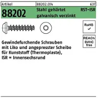 F. REYHER Nchfg. GmbH & Co. KG Gewindefurchendeschraube R 88202 Liko ISR 3 x 12 -T10 Stahl gehärtet galvanisch verzinkt
