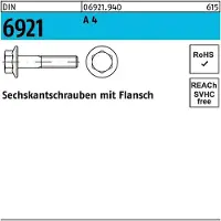 Industrial Quality Supplies Sechskantschraube DIN 6921 m.Flansch M 5 x 30 A 4