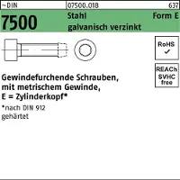 F. REYHER Nchfg. GmbH & Co. KG Gewindefurchendeschraube DIN 7500 Zylinderkopf m.Innensechskant E M 4 x 40 Stahl galvanisch verzinkt