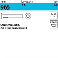 F. REYHER Nchfg. GmbH & Co. KG Senkschraube DIN 965 Innensechsrund M 4 x 20 -T20 A 4