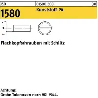 Reyher DIN 85 / ISO 1580 - Polyamid - M 4x5 - Flachkopfschrauben mit Schlitz