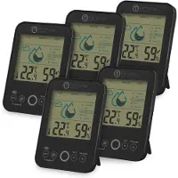 Miraval 5x Raumklimastation Schimmelwarner 5 Stufen Lüftungsempfehlung Hygrometer Temperaturstation