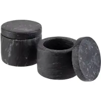 Assheuer & Pott APS 15920 Marmordose MARVELLO, 2er-Set, inkl. Deckel, Ø 6 cm, Höhe 5 cm, 40 ml