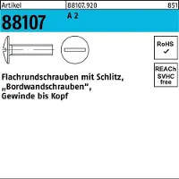 F. REYHER Nchfg. GmbH & Co. KG Flachrundschraube R 88107 m.Schlitz VG M 6 x 12 A 2