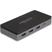 DeLOCK USB Type-C Dockingstation 4K - Dual HDMI MST / USB / Gibabit LAN / PD 3.0 85 W, Kabelgebunden, USB 3.2 Gen 1 (3.1 Gen 1) Type-C, 85 W, 1.4/2.2, 10,100,1000 Mbit/s, Schwarz, Grau