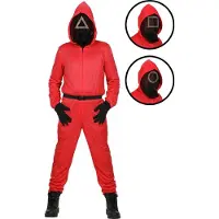 Coppens Squid Game Aufseher Overall mit Maske für Kinder
