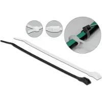 DeLOCK Kabelbinder mit flachem Kopf L 370 x B 3,6 mm 100 Stück