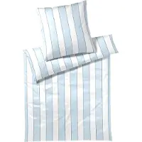 Elegante Bettwäsche-Garnitur Mako-Satin Levens Farbe Himmelblau Größe 155x200+80x80