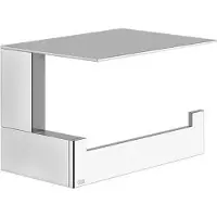 Gessi Rettangolo Accessoires WC-Papierrollenhalter mit Deckel, Wandmontage, 20849