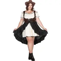 Coppens Damenkleid, Cowgirl Jane, braun/schwarz