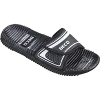 Beco Unisex mit Massagefussbett-90601 Pantoletten, Schwarz Schwarz Grau 110, 44 EU
