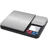 INF Digitale Küchenwaage mit Doppelwiegeplatten 10 kg/1g und 500g/0,01g