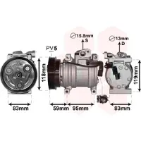 VAN WEZEL Kompressor, Klimaanlage 8300k200 für KIA