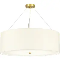 Designer's Light Box Elstead Pearce Hängeleuchte E27 7-fach 27cm Gealtertes Messing Elfenbein