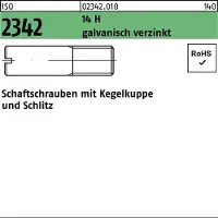 F. REYHER Nchfg. GmbH & Co. KG Schaftschraube ISO 2342 m.Kegelkuppe/Schlitz M 10 x 25 14 H galvanisch verzinkt