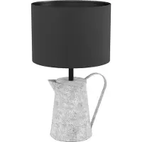 Eglo KENSAL Tischleuchte Tischbeleuchtung - H43,5 x Ø25 cm - grau, schwarz - 1X40W exkl. - IP20