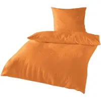 TRAUMSCHLAF Uni Seersucker Bettwäsche 240x220 cm + 2x 80x80 cm terra