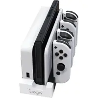 IPEGA , 4-in-1-Ladestation für Nintendo Switch und Joy-Con, Weiß