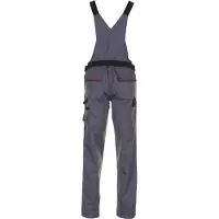Planam Highline Damen Latzhose schiefer/schwarz/rot 40