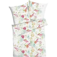 Kaeppel Seersucker Bettwäsche Paradise Orchids pink 160x210 cm + 65x100 cm