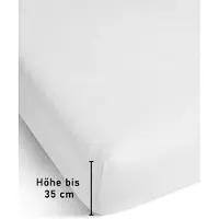Aspero Bettlaken "Spannbettlaken Ravello", weiß, B:160cm, Bettlaken, Bettlaken