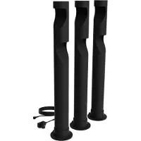 Philips Sockel-/Wegleuchten Desi EU,, Schwarz, Kunststoff, IP44, II, Modern, Garten, Terrasse