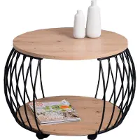 M2 Couchtisch / Sofatisch Peking 1 in Artisaneiche - MDF, Metall