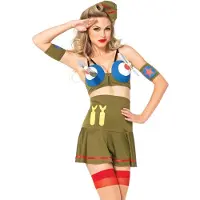 Leg avenue Bomber Girl Kostüm - Pin-up Kostüm für Fasching