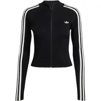 Adidas Originals Adicolor 3 Stripes Slim Knit Track Top Black Größe: XXS | Sportshirts Outlet | Damen | Schwarz