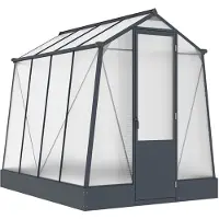 Westmann Aurora 68 Gewächshaus mit Fundament Anthrazit 2,5x2 m