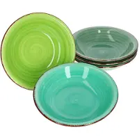 MamboCat 6er Set Suppenteller Green