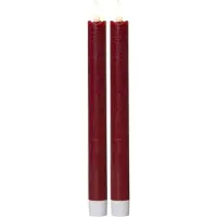 Novaliv Stabkerzen LED mit Timer Rot 2er Indoor mit 6 Stunden Timer - in Rot | Gr.: onesize
