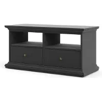 Ebuy24 Venedig TV Tisch 2 Schubladen und 2 Fächer matt grau.