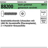 F. REYHER Nchfg. GmbH & Co. KG Gewindefurchendeschraube R 88200 Liko Kreuzschlitz-PZ 6 x 25 -Z Stahl gehärtet galvanisch verzinkt