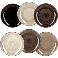 MamboCat 6er Set Kuchen- Dessertteller Grey 19,5cm