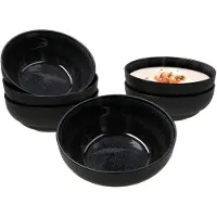MamboCat 6er Set Schale Zakynthos Reactive Glaze Schwarz, Ø 17 cm - 24321882