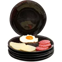 MamboCat 6er Set Speiseteller Zakynthos Reactive Glaze Schwarz - 24321876