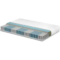 Beliani Taschenfederkernmatratze Mittelfest 160 x 200 cm Kühlender Memory Foam Abnehmbarer Bezug 7 Zonen Matratze für Bett Schlafzimmer Modern