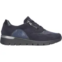 Waldlaufer K Damenschuhe - bequeme Schnür- Halbschuhe blau