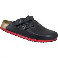 Birkenstock Clog Kay Superlauf, WB, Naturleder, schwarz/rot, normal 1 St Schuhe
