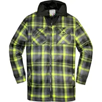 Terrax Thermohemd, Farbe limette/grau kariert, Gr.3XL