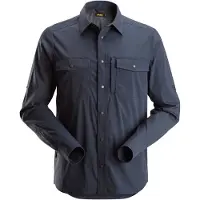 Snickers Workwear Snickers LiteWork langarm Hemd - Schwarz 103 2XL